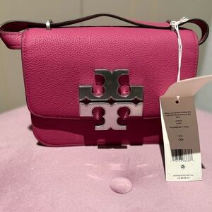 Tory Burch Plumberry Pebbled Leather Eleanor Convertible Shoulder Bag